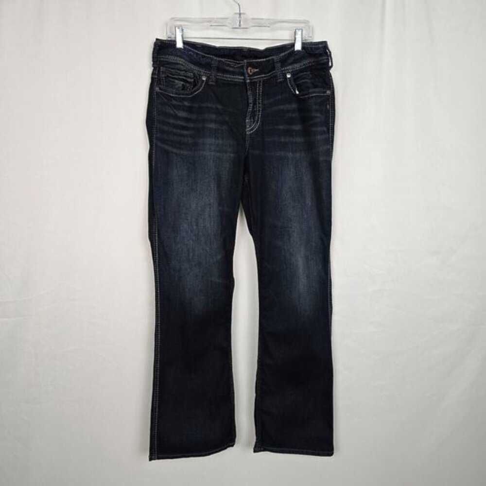 Silver Jeans Suki Slim Boot Women's 16 Blue Dark Wash